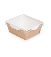 Контейнер салатник 400мл 145х96х45мм крафт OSQ Opsalad (крышка 461384) 50/800