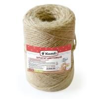 Шпагат джутовый 1200текс 100м бурый  цилиндр Komfi 1/40